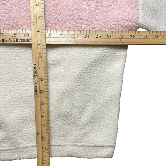 Columbia Women’s XXL Sherpa Fleece Half-Zip Pullover Pink Cream Relax Fit - Picture 6 of 12